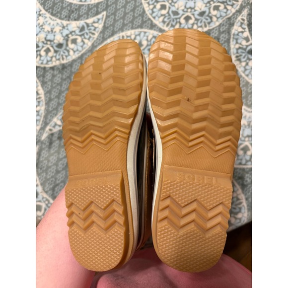 NWOT Sorel Joan of Arctic Waterproof Snow Boots Faux Fur Tan Black Women's 8.5 - Picture 6 of 9